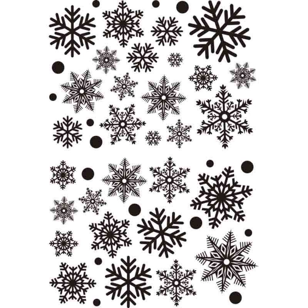 Snowflake Window Decal - 30 autocollants flocons de neige de