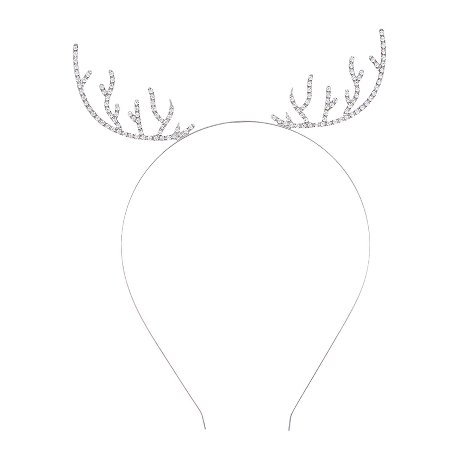 Reindeer Antlers Headband - Bandeau en bois, couvre-chef à paillettes,