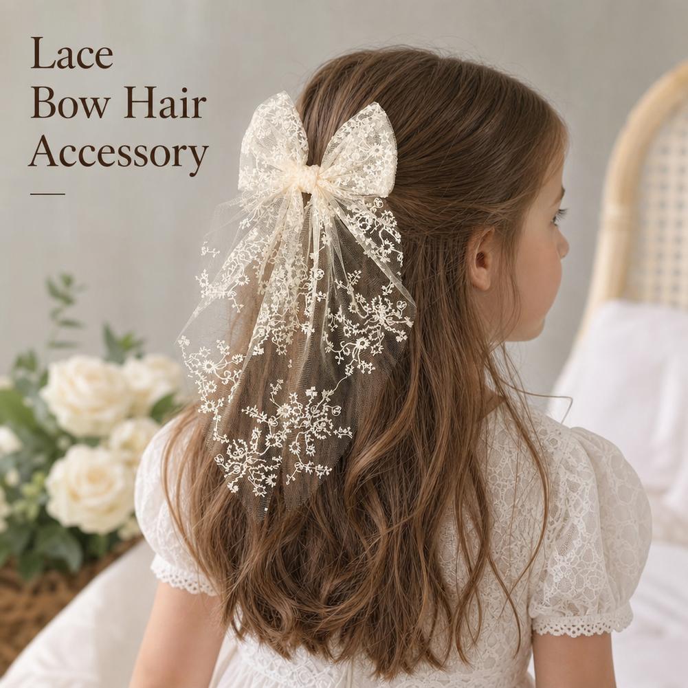 Ribbon Bow Gift - Barrette à cheveux en dentelle et