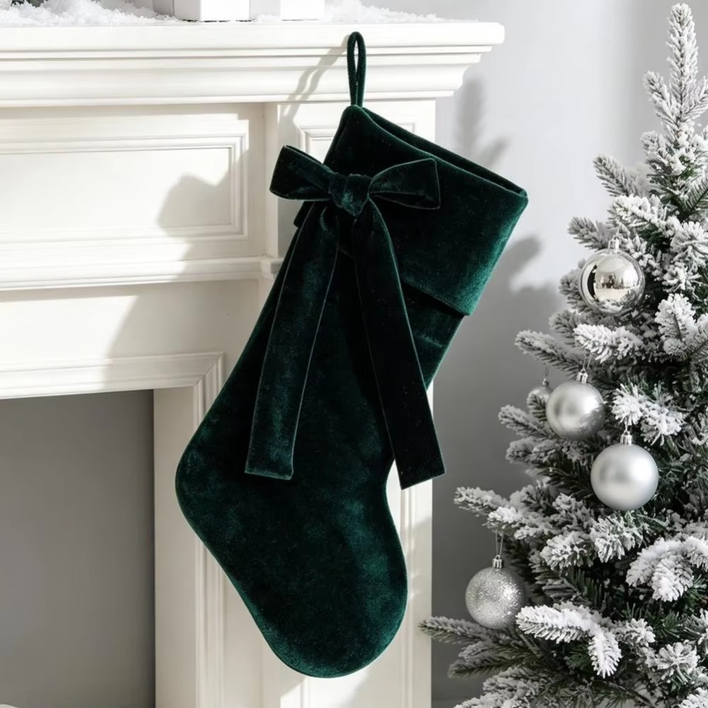 Chaussette de Noël en velours  - Christmas Stocking Hanging avis et prix