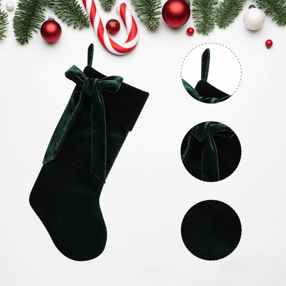 Chaussette de Noël en velours  - Christmas Stocking Hanging avis et prix