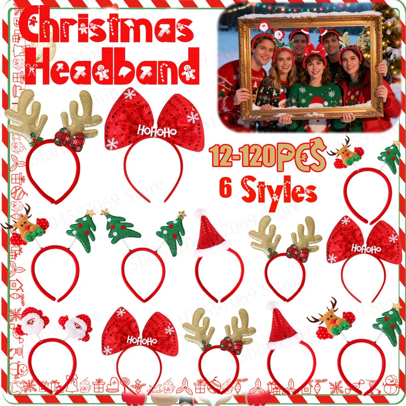 12-120 pièces bandeau de noël  - Reindeer Antlers Headband avis et prix