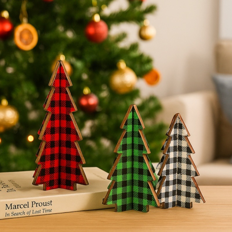Arbres de table en bois à carr - Christmas Throw Blanket avis et prix