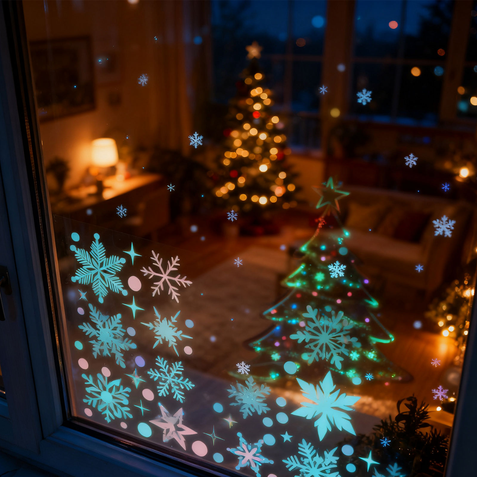 Autocollants de fenêtre de Noë - Snowflake Window Decal avis et prix